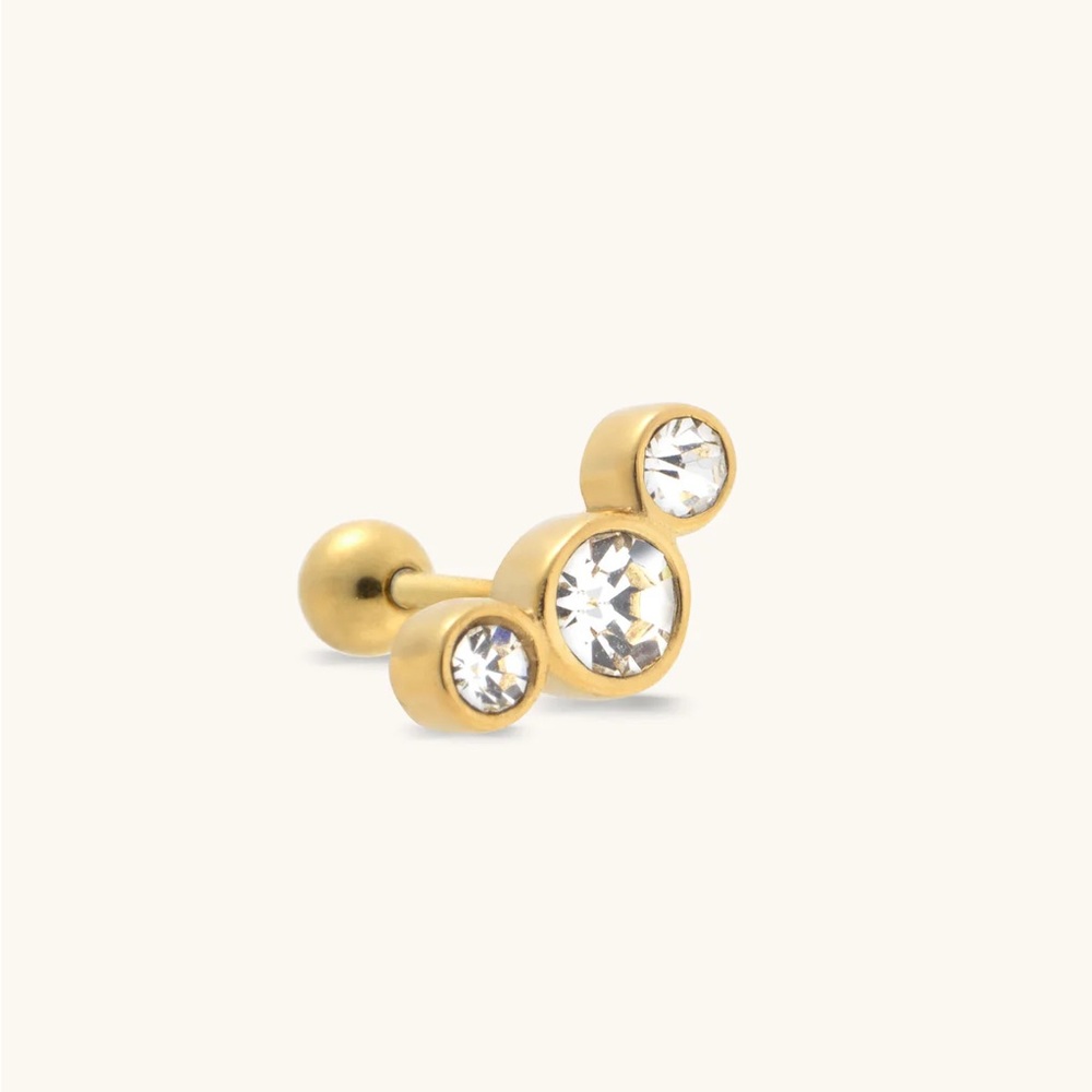 D. Louise set of two studs, 4 round backs